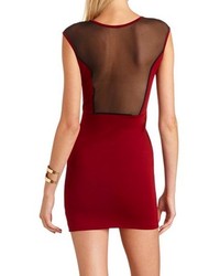 Charlotte Russe Embellished Mesh Inset Body Con Dress