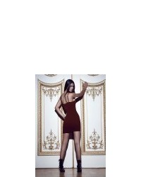 Missguided Peace Love Boned Cup Bodycon Dress Burgundy