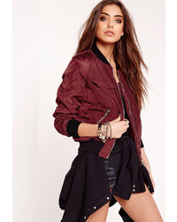 Missguided Utility Bomber Jacket Red