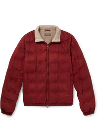 Loro Piana Quilted Suede Bomber Jacket