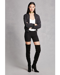 Forever 21 Ring Cutout Bomber Jacket
