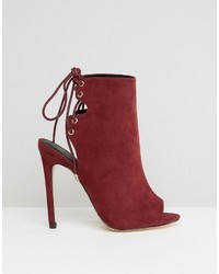 Asos Elevate Wide Fit Lace Up Heeled Boots