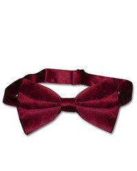 Vesuvio Napoli Silk Bowtie Solid Burgundy Color Bow Tie For Tuxedo Ties Bowties