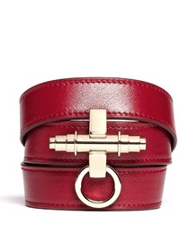 Givenchy Obsedia Triple Wrap Leather Bracelet