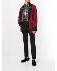 Dolce & Gabbana Jacquard Knit Belted Robe Jacket