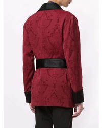 Dolce & Gabbana Jacquard Knit Belted Robe Jacket