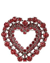Lanvin Heart Crystal Embellished Brooch