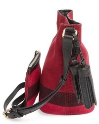 Burberry Mini Ashby Bucket Bag Red