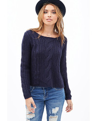 Forever 21 Boxy Cable Knit Sweater