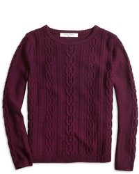 Brooks Brothers Merino Wool Cable Crewneck Sweater