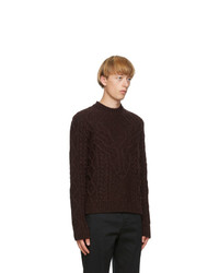 DSQUARED2 Burgundy Wool Canadian Knit Sweater