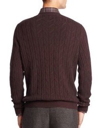 Ermenegildo Zegna Cable Knit Cashmere Sweater