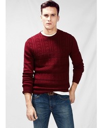 Mango Cable Knit Cotton Sweater