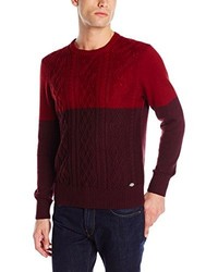 Dickies Connor Color Block Fisherman Cable Knit Sweater