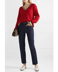 Gucci Med Cable Knit Wool And Cashmere Blend Sweater