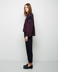 3.1 Phillip Lim Pointelle Cable Intarsia Knit