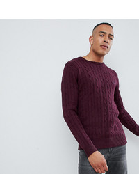 French Connection Tall 100% Cotton Logo Cable Knit Jumper