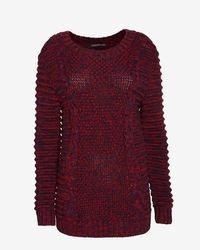 Timo Weiland Moto Sleeve Cable Knit Sweater