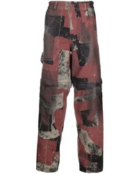 Burgundy Camouflage Jeans