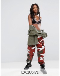 Reclaimed Vintage Inspired Festival Camo Pants