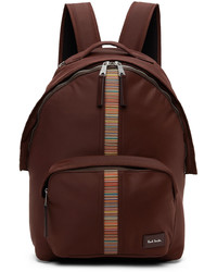 Paul Smith Burgundy Signature Stripe Backpack