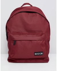 Nicce London Nicce Backpack In Red With Logo