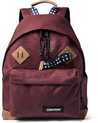 Eastpak Padded Pakr Leather Trimmed Canvas Backpack