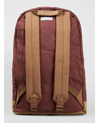 Topman Burgundy Frat Branded Backpack