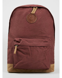 Topman Burgundy Frat Branded Backpack