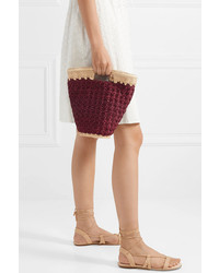 Carrie Forbes Lily Woven Faux Raffia Bucket Bag