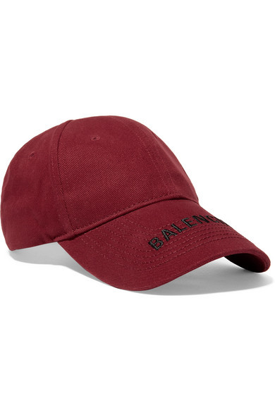 balenciaga embroidered cotton baseball cap