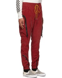 Rhude Red Cupro Yachting Cargo Pants