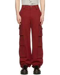 Marc Jacobs Heaven Red Heaven By Marc Jacobs Wide Leg Cargo Pants