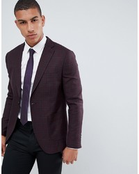 Selected Homme Check Blazer With Notch Lapel And Patch Pockets In Slim Fit