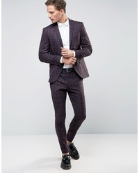 Selected Homme Super Skinny Suit Jacket In Check