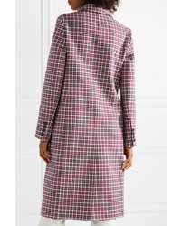 Burberry Checked Cotton Blend Coat