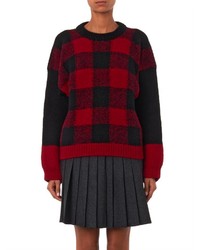 Aries Bi Colour Checked Wool Sweater