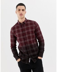 ONLY & SONS Slim Fit Dip Dyed Check Shirt
