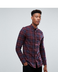 Farah Tall Waithe Slim Fit Check Shirt In Red