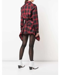 Alexander Wang Tie Front Checked Playsuit