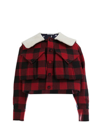 Charles Jeffrey Loverboy Oversized Collar Checked Jacket