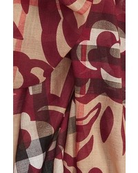 Burberry Floral Check Scarf