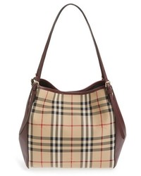 Burberry Small Canterbury Horseferry Check Shoulder Tote Red