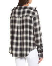Bailey 44 Terre Check Off The Shoulder Tunic