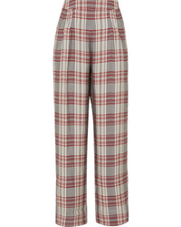 Markus Lupfer Molly Checked Crepe Trousers