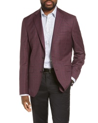 David Donahue Arnold Classic Fit Check Wool Sport Coat
