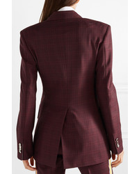 Calvin Klein 205W39nyc Double Breasted Prince Of Wales Checked Wool And Silk Blend Blazer