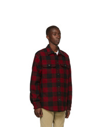 DSQUARED2 Red And Black Check Military Shirt