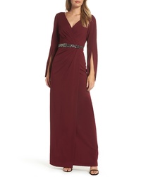 Adrianna Papell Faux Wrap Gown