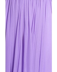 Vera Wang Gathered Chiffon Fit Flare Gown